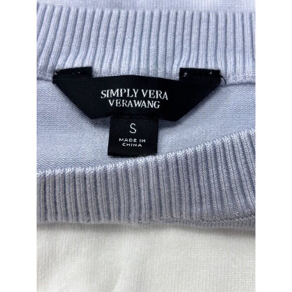 Simply Vera Vera Wang Tie-Front Pullover Sweater Small Lavender & White Tie-Dye - Picture 9 of 10